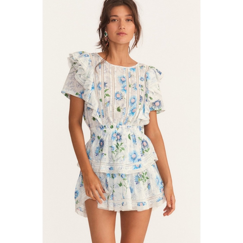 LoveShackFancy Natasha ruffle dress medium